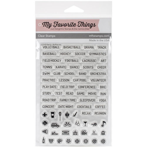 My Favorite Things - Laina Lamb Designs - Clear Acrylic Stamps - Family Life Planner