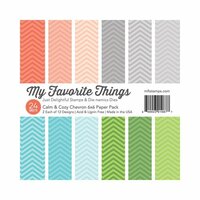 My Favorite Things - 6 x 6 Paper Pad - Calm and Cozy - Chevron