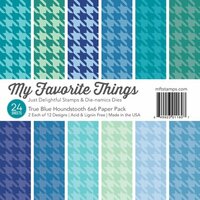 My Favorite Things - 6 x 6 Paper Pad - True Blue - Houndstooth