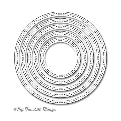 My Favorite Things - Die-Namics - STAX Dies - Double Stitched Circle