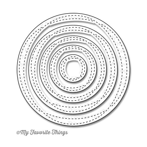 My Favorite Things - Die-Namics - STAX Dies - Wonky Stitched Circle