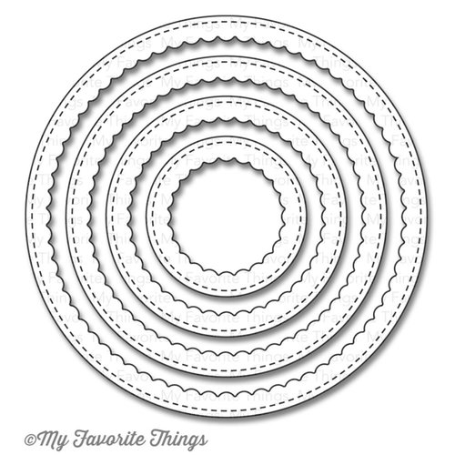 My Favorite Things - Die-Namics - Dies - Stitched Circle Scallop Frames