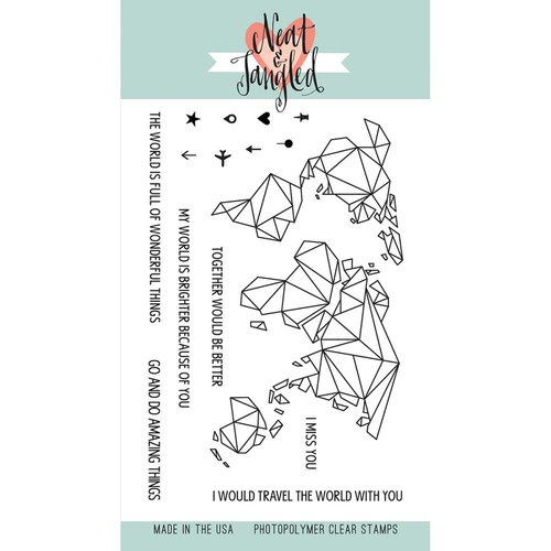 Neat and Tangled - Clear Acrylic Stamps - Origami Map