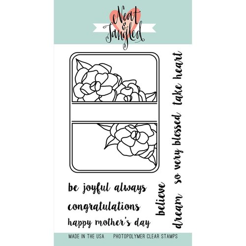 Neat and Tangled - Clear Acrylic Stamps - Gardenia Blooms Journaling Card