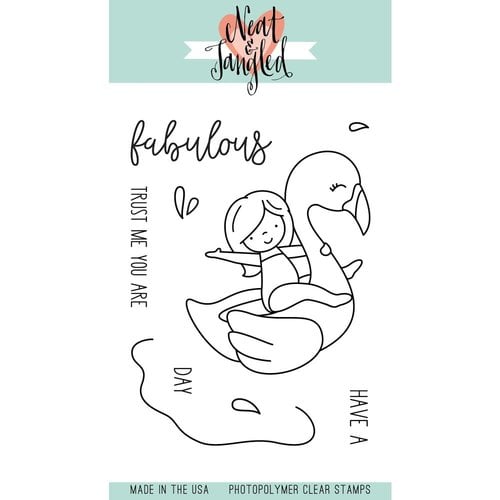 Neat and Tangled - Clear Acrylic Stamps - Flamingo Floatie