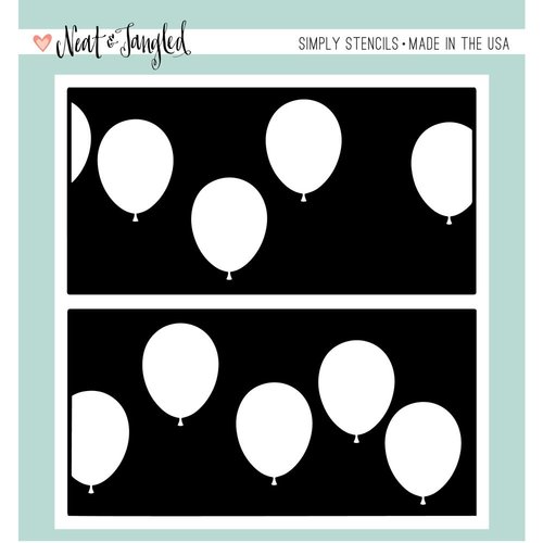 Neat and Tangled - 6 x 6 Stencil - Balloon Duo