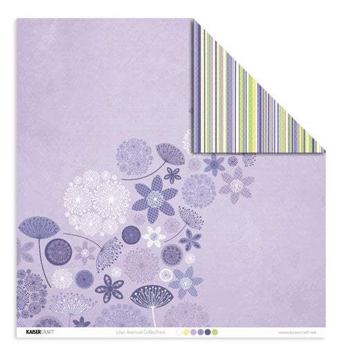 Kaisercraft - Lilac Avenue Collection - 12 x 12 Double Sided Paper - Lavender, CLEARANCE