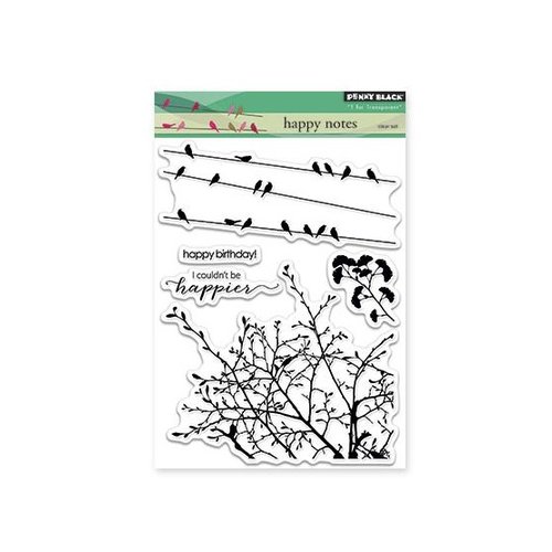 Penny Black - Clear Photopolymer Stamps - Happy Notes