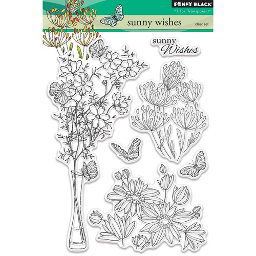 Penny Black - Clear Photopolymer Stamps - Sunny Wishes