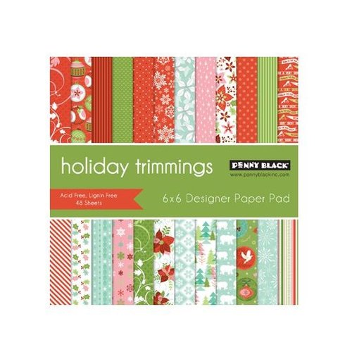 Penny Black - Christmas - 6 x 6 Paper Pad - Holiday Trimmings