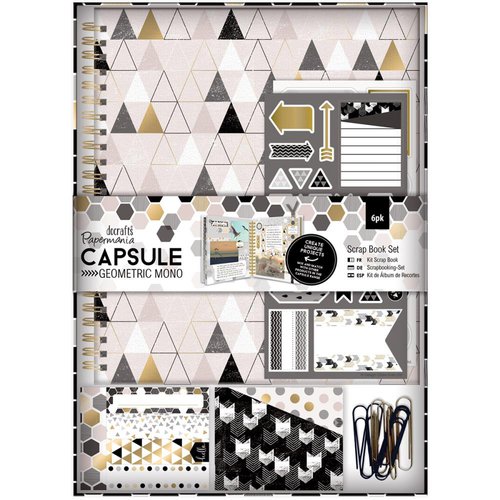 Docrafts - Papermania - Capsule Collection - Geometric Mono - Scrapbook Kit