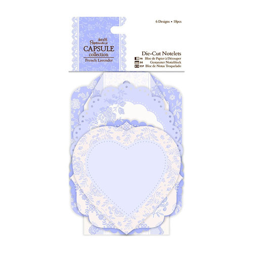 DoCrafts - Papermania - Capsule Collection - French Lavender - Die Cut Notelets