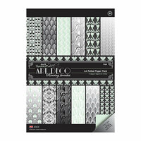 DoCrafts - Papermania - Art Deco Collection - A4 Paper Pack with Foil Accents