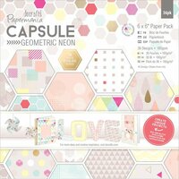 Docrafts - Papermania - Capsule Collection - Geometric Neon - 6 x 6 Paper Pack