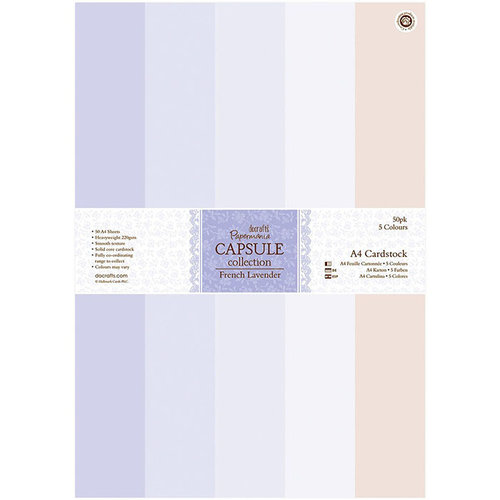 DoCrafts - Papermania - Capsule Collection - French Lavender - A4 Cardstock Pack