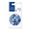 DoCrafts - Papermania - Parisienne Blue Collection - Buttons - Polka Dot