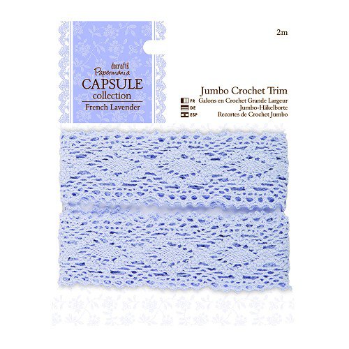 DoCrafts - Papermania - Capsule Collection - French Lavender - Jumbo Crochet Trim