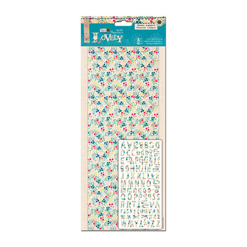 DoCrafts - Papermania - Sew Lovely Collection - Canvas Stickers - Alphabet