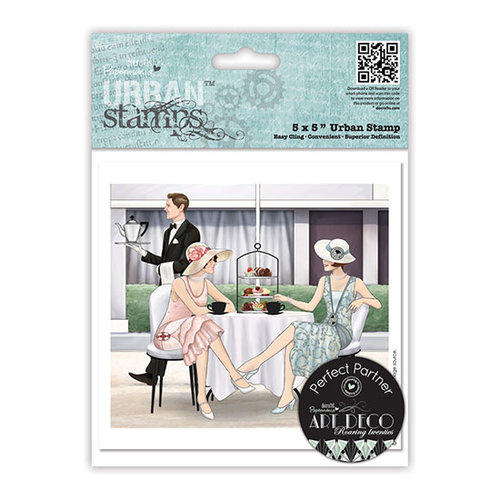 DoCrafts - Papermania - Art Deco Urban Stamps - Cling Mounted Rubber Stamps - Afternoon Tea