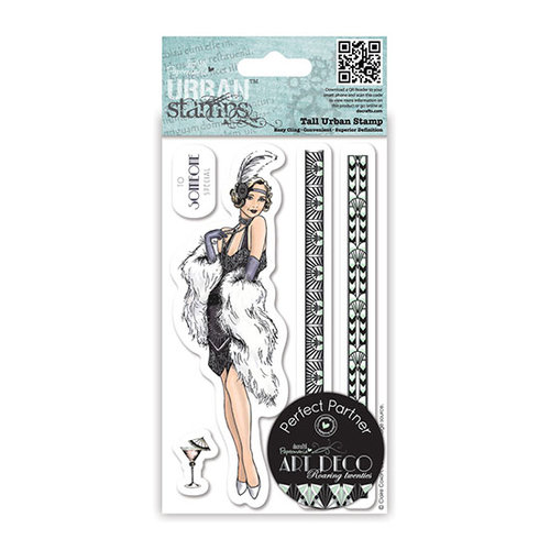DoCrafts - Papermania - Art Deco Urban Stamps - Cling Mounted Rubber Stamps - Flapper