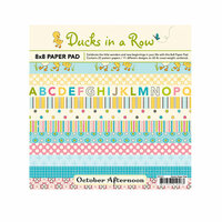October Afternoon - Ducks In a Row Collection - 8 x 8 Paper Pad, BRAND NEW