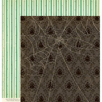October Afternoon - Witch Hazel Collection - Halloween - 12 x 12 Double Sided Paper - Spider's Silk