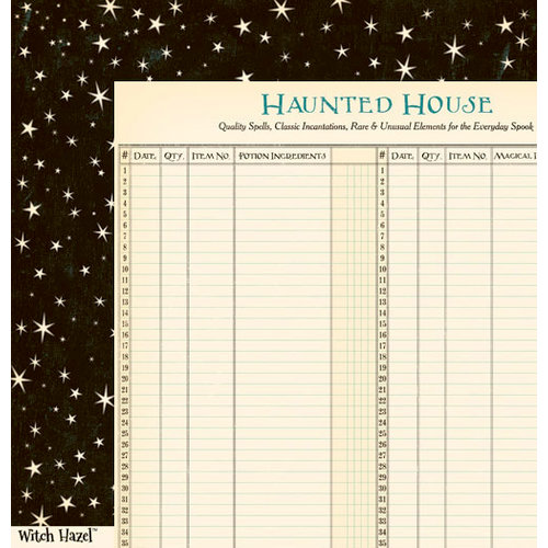 October Afternoon - Witch Hazel Collection - Halloween - 12 x 12 Double Sided Paper - Star Thistle