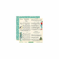 October Afternoon - Make it Merry Collection - Christmas - 12 x 12 Double Sided Paper - Make a Song