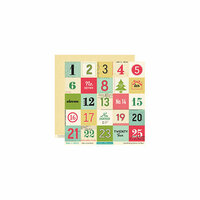 October Afternoon - Make it Merry Collection - Christmas - 12 x 12 Double Sided Paper - Make a Countdown