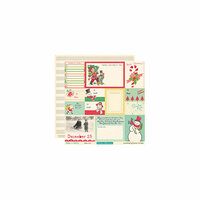 October Afternoon - Make it Merry Collection - Christmas - 12 x 12 Double Sided Paper - Make a List