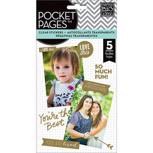 Me and My Big Ideas - Pocket Pages - Clear Stickers - 5 Sheets - Friends
