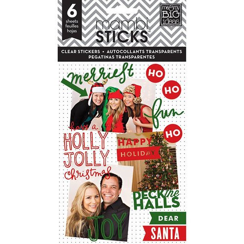 Me and My Big Ideas - MAMBI Sticks - Pocket Pages - Clear Stickers - Holly Jolly Christmas