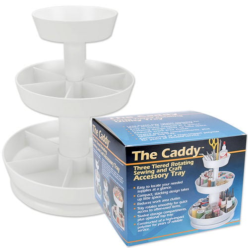 Pedal Sta - The Caddy - Three Tiered Rotating Sewing and Craft Accessory Tray