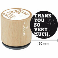 Woodies - Wood Mounted Rubber Stamp - Thank You So Very Much