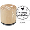 Woodies - Wood Mounted Rubber Stamp - Wedding Invitation