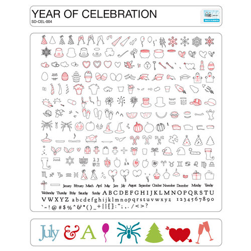 Craftwell - eCraft - 12 Inch Electronic Cutting System - Image Card - Year of Celebration