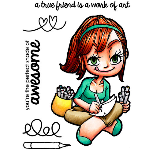 Some Odd Girl - Clear Acrylic Stamps - Artist Mae