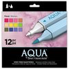 Crafter's Companion - Spectrum Noir - Aqua Markers - Floral - 12 Pack