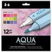 Crafter's Companion - Spectrum Noir - Aqua Markers - Floral - 12 Pack