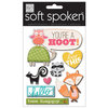 Me and My Big Ideas - Soft Spoken - 3 Dimensional Stickers with Glitter and Jewel Accents - You're A Hoot