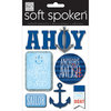 Me and My Big Ideas - Soft Spoken - 3 Dimensional Stickers with Glitter and Jewel Accents - Ahoy