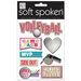 Me and My Big Ideas - Soft Spoken - 3 Dimensional Stickers with Glitter and Jewel Accents - Volleyball Game Face