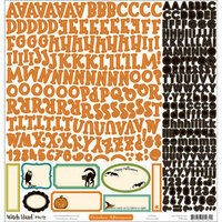 October Afternoon - Witch Hazel Collection - Halloween - 12 x 12 Cardstock Stickers - Alphabet