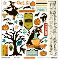 October Afternoon - Witch Hazel Collection - Halloween - 12 x 12 Cardstock Stickers - Shapes