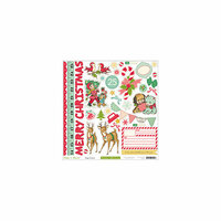 October Afternoon - Make it Merry Collection - Christmas - 12 x 12 Cardstock Stickers - Shapes