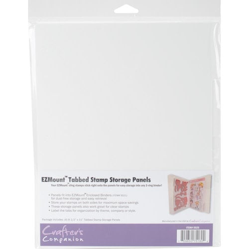 Crafter's Companion - EZ Mount Stamp N Store Storage Panels - Tabbed - 3-Ring - 4 Pack