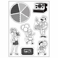 October Afternoon - Midway Collection - Cling Mounted Rubber Stamps - Carnival