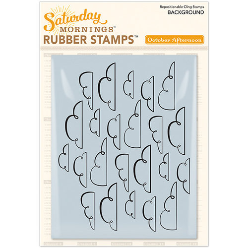 October Afternoon - Saturday Mornings Collection - Repositionable Rubber Stamps - Cloud Background
