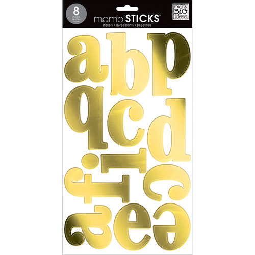 Me and My Big Ideas - MAMBI Sticks - Large Alphabet Stickers - Century - Lowercase - Gold Foil