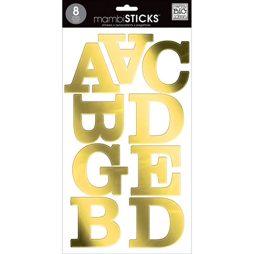 Me and My Big Ideas - MAMBI Sticks - Large Alphabet Stickers - Century - Caps - Gold Foil